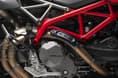 The 937cc, liquid-cooled, Testastretta 11°, L-twin engine puts out 114hp at 9,000 rpm and a peak torque of 96Nm at 7,250 Ducati Hypermotard 950 engine shot